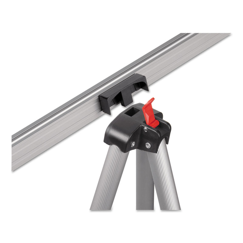 MasterVision Telescoping Tripod Display Easel, Adjusts 35" to 64" High, Metal, Silver