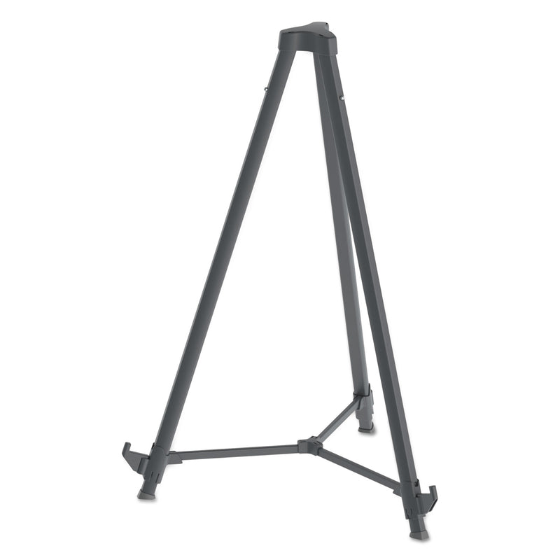 MasterVision Quantum Heavy Duty Display Easel, 35.62" to 61.22" High, Plastic, Black