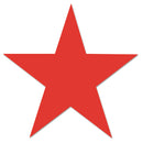 Universal Round Message Stamp, STAR, Pre-Inked/Re-Inkable, Red