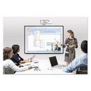 MasterVision Interactive Magnetic Dry Erase Board, 90 x 52 7/10 x 4 1/5, White/Black Frame