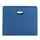 Smead Hanging Pockets with Full-Height Gusset, 1 Section, 2" Capacity, Letter Size, 1/5-Cut Tabs, Sky Blue, 25/Box