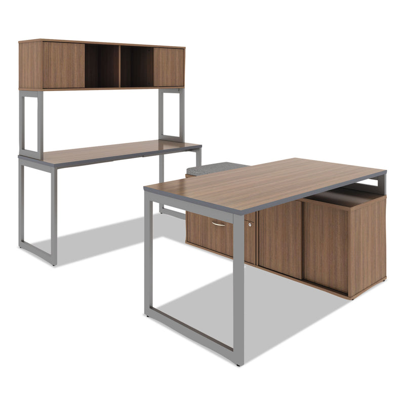 Alera Open Office Desk Series Adjustable O-Leg Desk Base, 47.25 to 70.78w x 23.63d x 28.5h, Silver