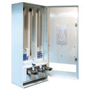Vend-Rite Coin-Operated Soap Vender, 3-Column, 16.25 x 9.5 x 37.75, White/Blue