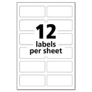 Avery Durable Permanent Multi-Surface ID Labels, Inkjet/Laser Printers, 0.75 x 1.75, White, 12/Sheet, 10 Sheets/Pack