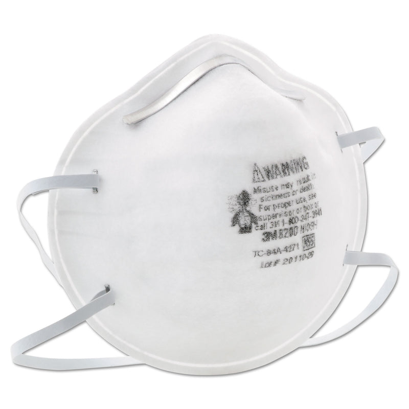 3M N95 Particle Respirator 8200 Mask, Standard Size, 20/Box