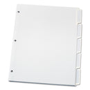 Oxford Custom Label Tab Dividers with Self-Adhesive Tab Labels, 5-Tab, 11 x 8.5, White, 5 Sets