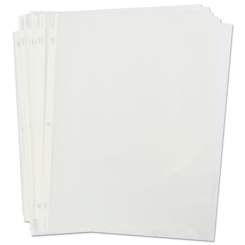 Universal Top-Load Poly Sheet Protectors, Std Gauge, Nonglare, Clear, 50/Pack