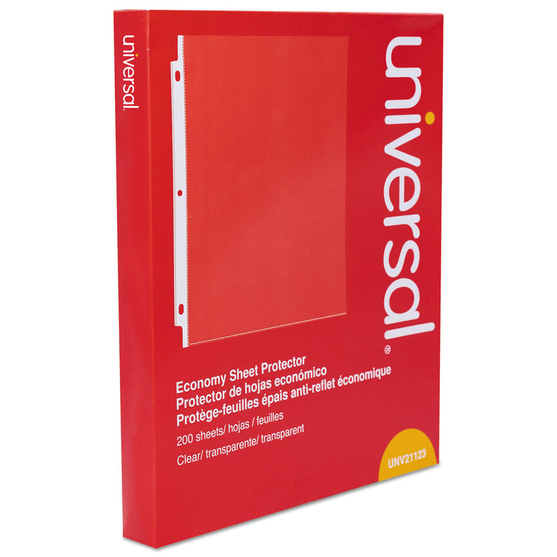 Universal Standard Sheet Protector, Economy, 8.5 x 11, Clear, 200/Box