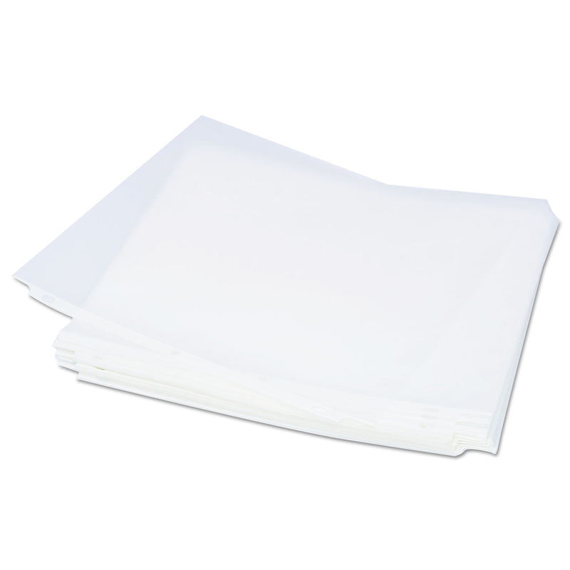Universal Top-Load Poly Sheet Protectors, Std Gauge, Nonglare, Clear, 50/Pack