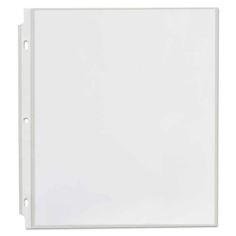 Universal Top-Load Poly Sheet Protectors, Std Gauge, Nonglare, Clear, 50/Pack