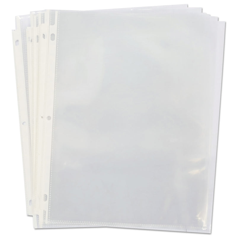 Universal Top-Load Poly Sheet Protectors, Heavy Gauge, Clear, 50/Pack