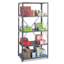 Safco Commercial Steel Shelving Unit, Five-Shelf, 36w x 24d x 75h, Dark Gray