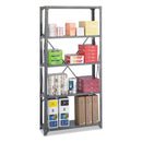 Safco Commercial Steel Shelving Unit, Five-Shelf, 36w x 12d x 75h, Dark Gray