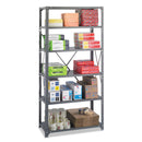 Safco Commercial Steel Shelving Unit, Six-Shelf, 36w x 18d x 75h, Dark Gray
