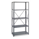Safco Commercial Steel Shelving Unit, Five-Shelf, 36w x 18d x 75h, Dark Gray