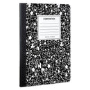 Universal Composition Book, Wide/Legal Rule, Black Marble Cover, 9.75 x 7.5, 100 Sheets