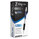 Zebra ECO Jimnie Clip Ballpoint Pen, Retractable, Medium 1 mm, Black Ink, Smoke Barrel, 12/Pack
