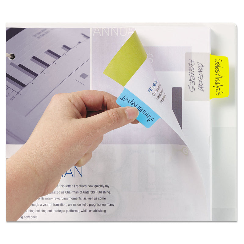 Avery Ultra Tabs Repositionable Tabs, Big Tabs: 2" x 1.75", 1/5-Cut, Assorted Primary Colors, 20/Pack