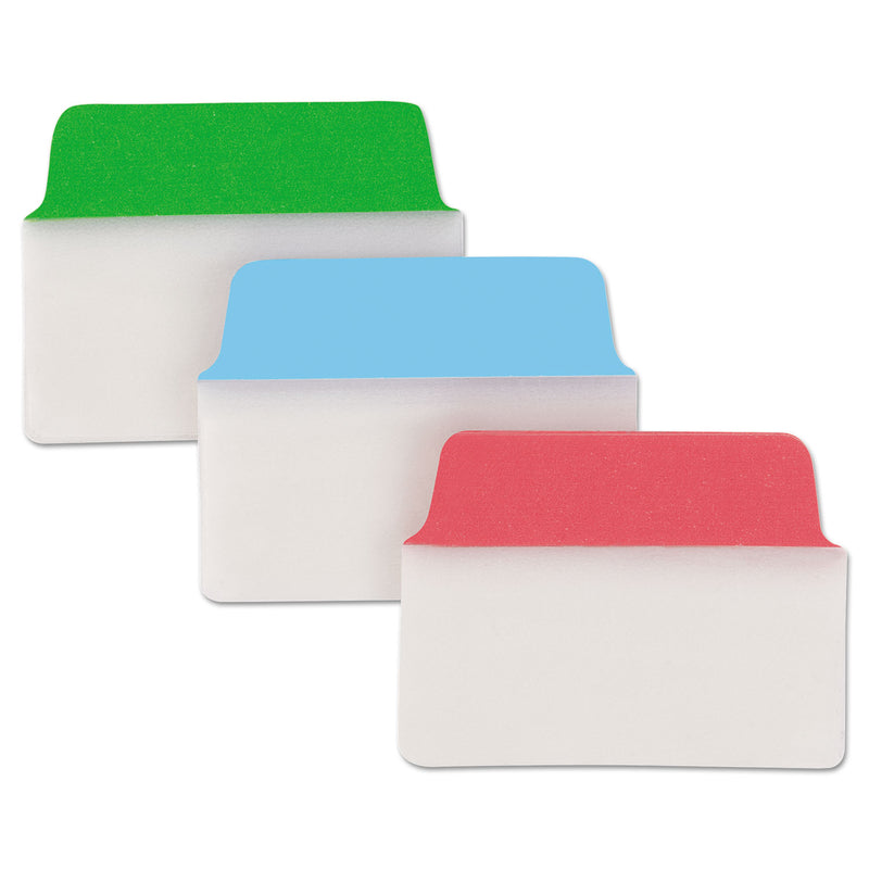 Avery Ultra Tabs Repositionable Tabs, Standard: 2" x 1.5", 1/5-Cut, Assorted Colors (Blue, Green and Red), 24/Pack