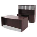 Alera Valencia Series Bow Front Desk Shell, 71" x 41.38" x 29.63", Mahogany