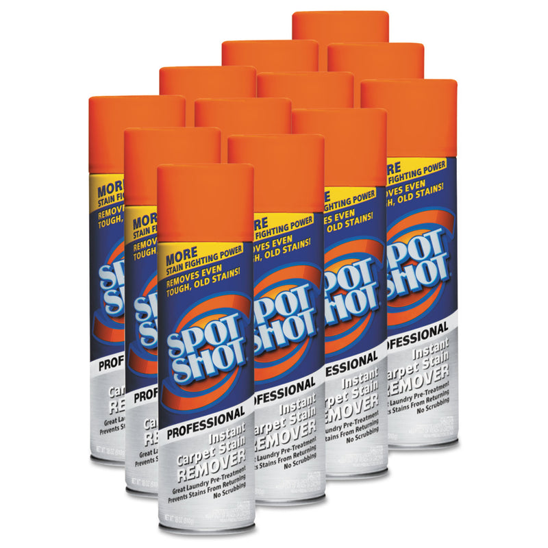 WD-40 Spot Shot Professional Instant Carpet Stain Remover, 18 oz Aerosol Spray, 12/Carton