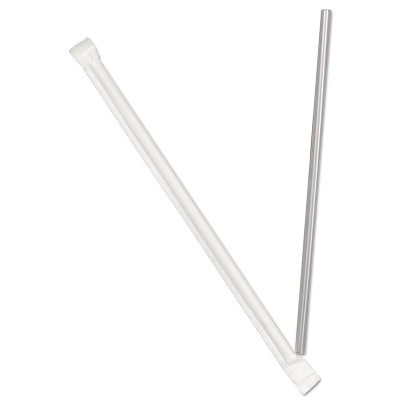 Dixie Jumbo Straws, 7.75", Plastic, Translucent, 500/Box