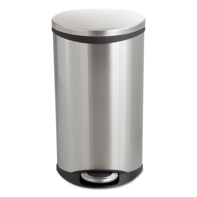 Safco Step-On Medical Receptacle, 7.5 gal, Stainless Steel