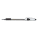 Pentel R.S.V.P. Ballpoint Pen, Stick, Medium 1 mm, Black Ink, Clear/Black Barrel, Dozen