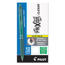 Pilot FriXion Clicker Erasable Gel Pen, Retractable, Fine 0.7 mm, Green Ink, Green Barrel, Dozen