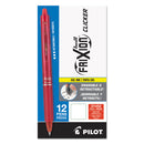 Pilot FriXion Clicker Erasable Gel Pen, Retractable, Fine 0.7 mm, Red Ink, Red Barrel