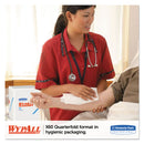 WypAll General Clean X60 Cloths, 1/4 Fold, 12.5 x 10, White, 70/Pack, 8 Packs/Carton