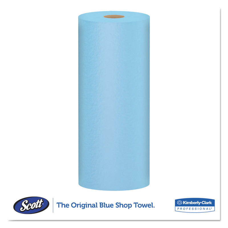 Scott Shop Towels, Standard Roll, 1-Ply, 9.4 x 11, Blue, 55/Roll, 12 Rolls/Carton