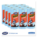 Scott Shop Towels, Standard Roll, 1-Ply, 9.4 x 11, Blue, 55/Roll, 12 Rolls/Carton
