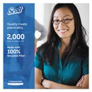 Scott Essential JRT Extra Long Bathroom Tissue, Septic Safe, 2-Ply, White, 3.55" x 2,000 ft, 6 Rolls/Carton