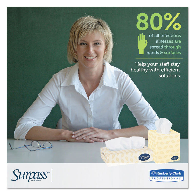 Surpass Facial Tissue for Business, 2-Ply, White,125 Sheets/Box, 60 Boxes/Carton
