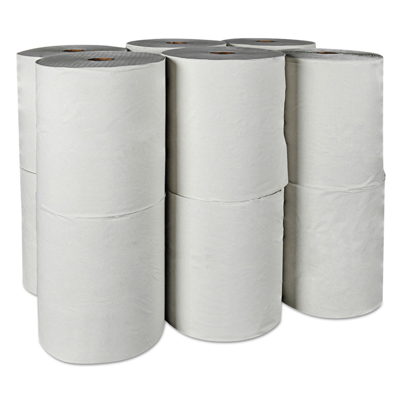 Scott Essential 100% Recycled Fiber Hard Roll Towel, 1.5" Core, 8" x 800 ft, White, 12/Carton