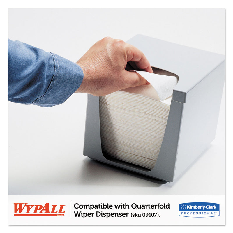 WypAll X70 Foodservice Towels, 1/4 Fold, 12.5 x 23.5, Blue, 300/Carton