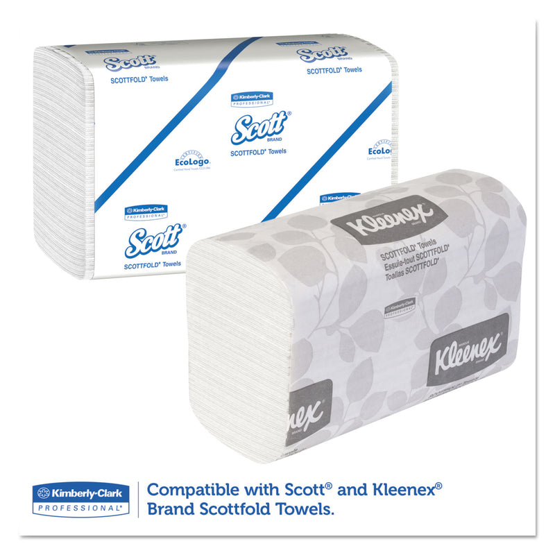 Kimberly-Clark Professional* Windows Scottfold Compact Towel Dispenser, 10.6 x 4.75 x 9, Stainless Steel