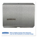 Kimberly-Clark Professional* Windows Scottfold Compact Towel Dispenser, 10.6 x 4.75 x 9, Stainless Steel
