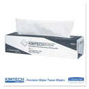 Kimtech Precision Wiper, POP-UP Box, 1-Ply, 14.7 x 16.6 White, 144/Box, 15 Boxes/Carton