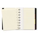 Filofax Notebook, 1 Subject, Medium/College Rule, Black Cover, 8.25 x 5.81, 112 Sheets
