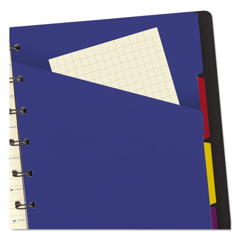 Filofax Notebook, 1 Subject, Medium/College Rule, Black Cover, 8.25 x 5.81, 112 Sheets