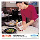 WypAll X80 Foodservice Towel, Kimfresh Antimicrobial Hydroknit, 12.5 x 23.5, White/Blue Stripe, 150/Carton