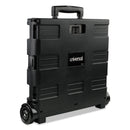 Universal Collapsible Mobile Storage Crate, Plastic, 18.25 x 15 x 18.25 to 39.37, Black