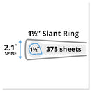 Avery Heavy-Duty Non Stick View Binder with DuraHinge and Slant Rings, 3 Rings, 1.5" Capacity, 11 x 8.5, White, (5404)
