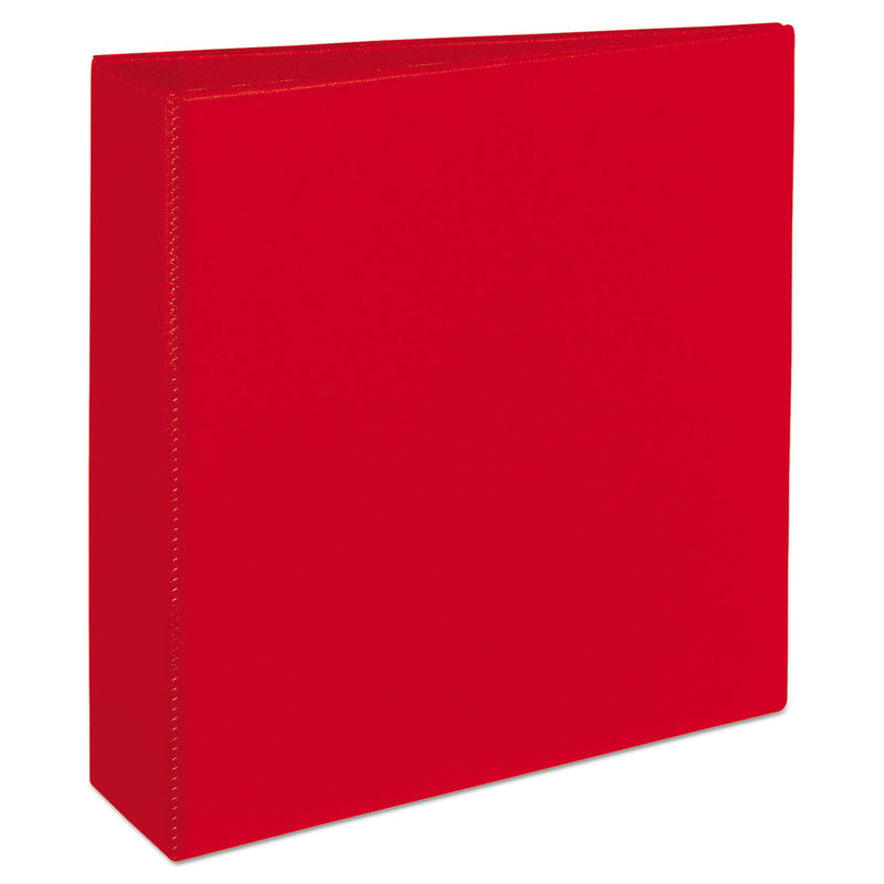 Avery Heavy-Duty Non-View Binder with DuraHinge and Locking One Touch EZD Rings, 3 Rings, 3" Capacity, 11 x 8.5, Red