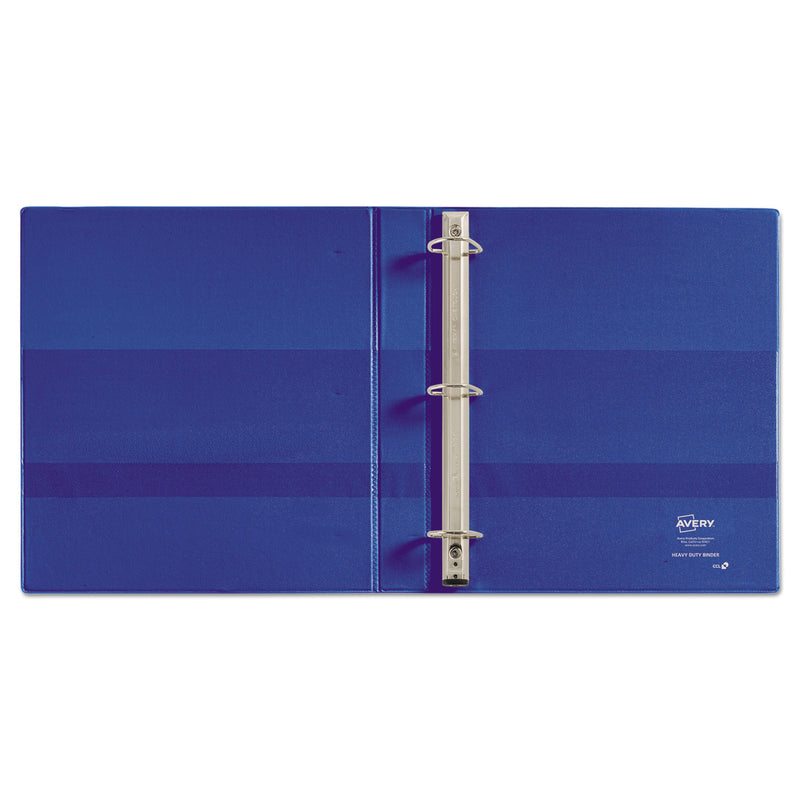 Avery Heavy-Duty Non-View Binder with DuraHinge and One Touch EZD Rings, 3 Rings, 1" Capacity, 11 x 8.5, Blue