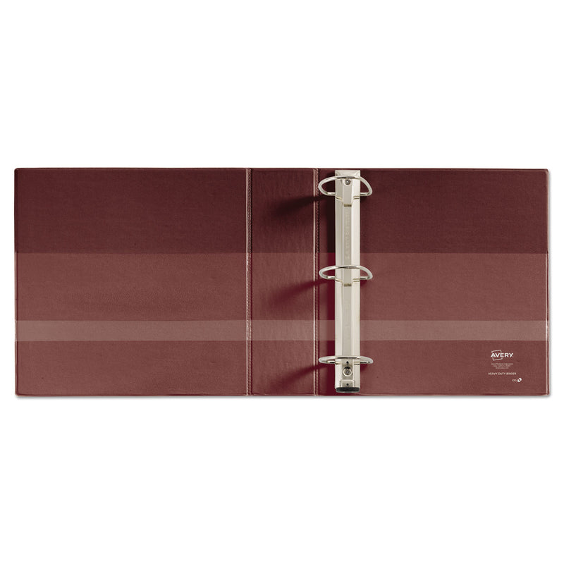 Avery Heavy-Duty Non-View Binder with DuraHinge and Locking One Touch EZD Rings, 3 Rings, 3" Capacity, 11 x 8.5, Maroon