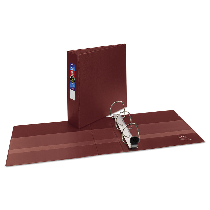 Avery Heavy-Duty Non-View Binder with DuraHinge and Locking One Touch EZD Rings, 3 Rings, 3" Capacity, 11 x 8.5, Maroon