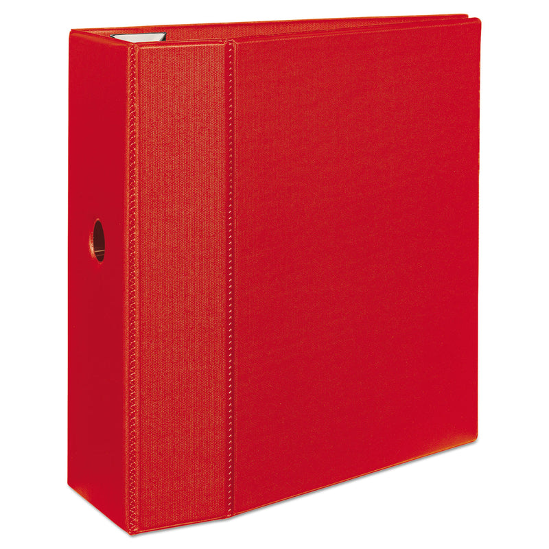 Avery Heavy-Duty Non-View Binder with DuraHinge, Locking One Touch EZD Rings and Thumb Notch, 3 Rings, 5" Capacity, 11 x 8.5, Red